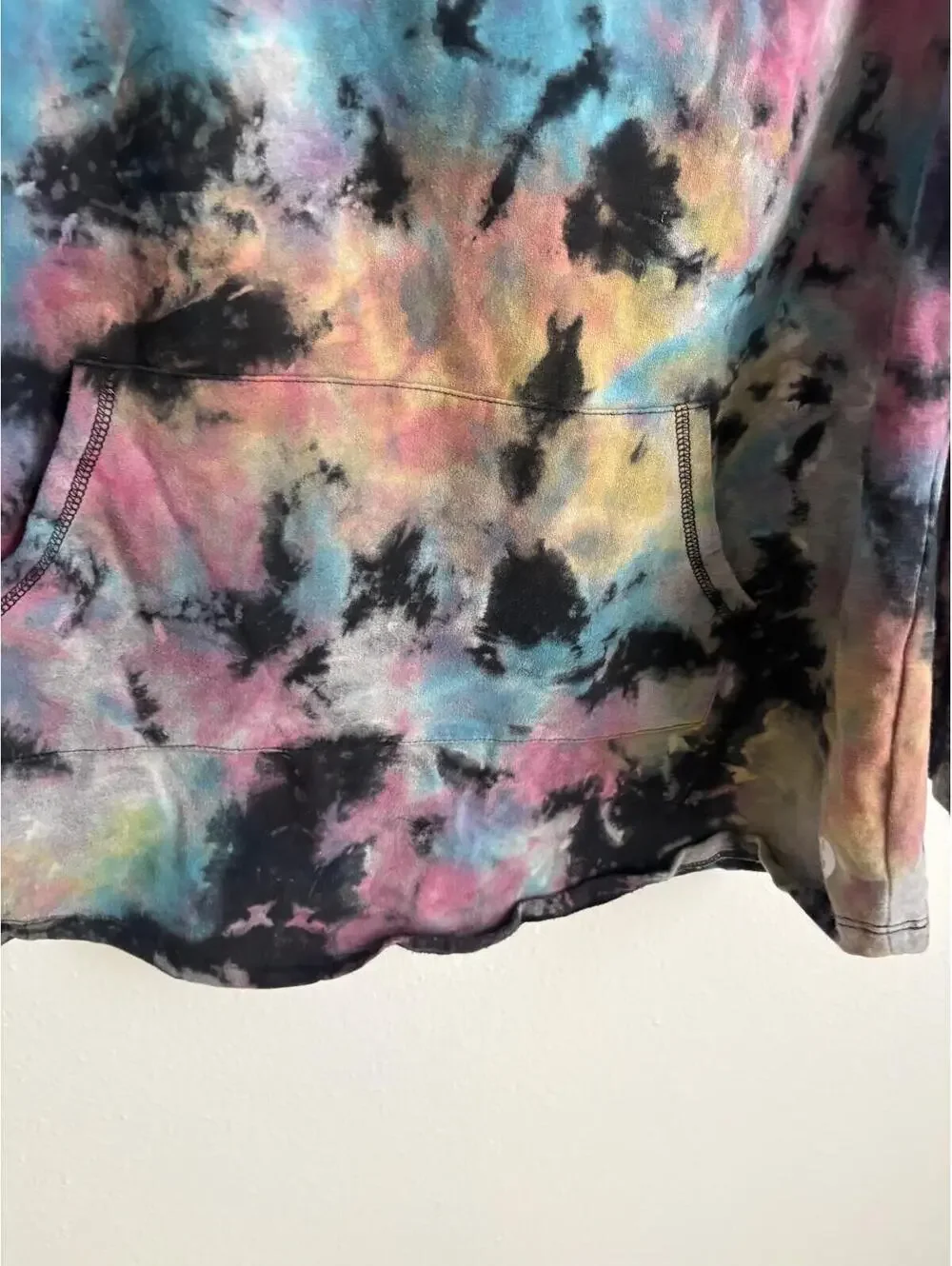 Torrid | Comfy Soft Loungewear Shorts Set Black Pink Blue Tie Dyed Size 1X - Picture 3 of 9
